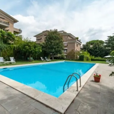 10 Min Vaticano Big Balduina Con Piscina Apartman Róma